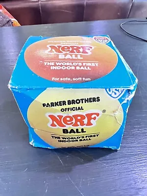 Parker Brothers 1984 NERF BALL ORANGE World's First Indoor Ball Safe Soft Fun • $24