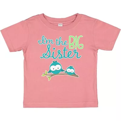 Inktastic I'm The Big Sister Baby T-Shirt Children Sis Girl Owl Branch Cute Bows • $14.99