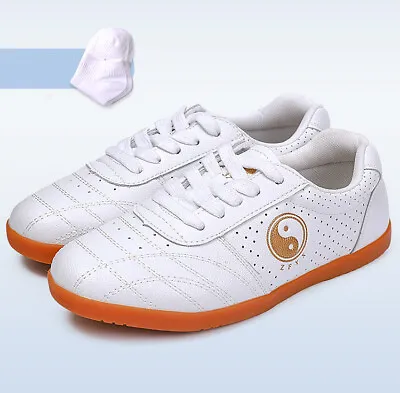 Summer Breathable Genuine Leather Kung Fu Tai Chi Shoes Martial Art Shoes • $42.99