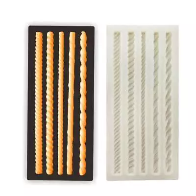 £4.25 • Buy Rope Knitting Silicone Fondant Mold Chocolate Cake Bakeware Topper Border Mould