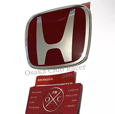 New GENUINE OEM FL5 Honda Civic Type R Front Emblem Grille Badge Red Logo 2023+ • $69.95