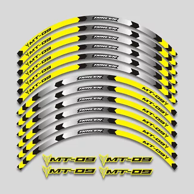 For Yamaha MT09 MT-09 TRACER Motorcycle Reflective Rim Wheel Decal Sticker Tape • $11