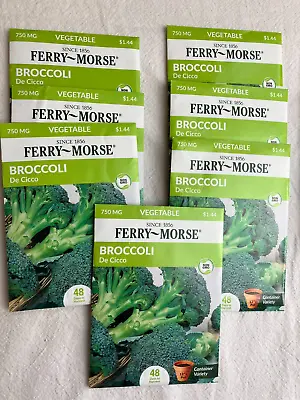 Broccoli Seed Lot Ferry Morse 9 Packages Waltham De Cicco Sun King 2022 • $6.99