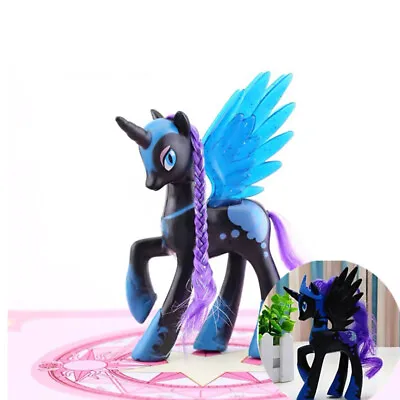 PVC Toys MLP My Little Pony 5.5  Brushable NIGHTMARE MOON Princess Luna Toy Gift • £5.80