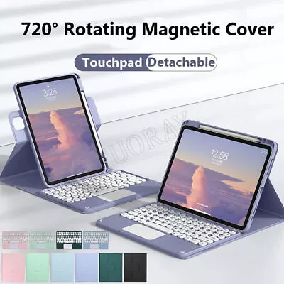 For IPad 7th/8th/9th/10th Gen Air 3 4 5 Pro 11 Touchpad Keyboard Rotating Case • $48.99