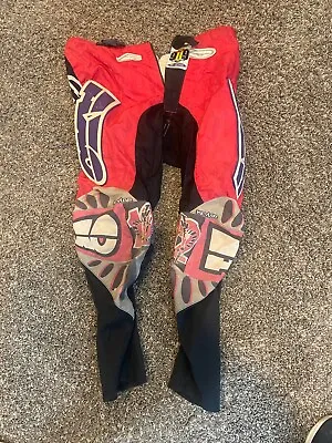 Vintage 1995 AXO Sport 909 Motocross MX Pants Men's Black/Red/Purple • $34.99