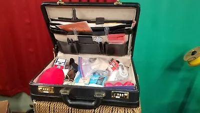 Magic Tricks Case Lot Cards Cups And Balls Leather Traveling Suitcase Magician  • $149