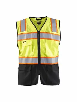 Blaklader Yellow/Black Size 4XL Hivis Vest For Carpentry Construction • $34.95