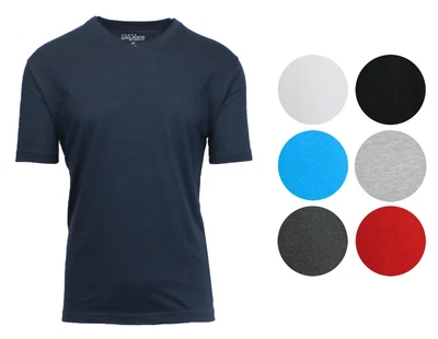 $8.65 • Buy Mens Short Sleeve V-Neck T-Shirts Solid Colors Lounge Active Undershirt NWT