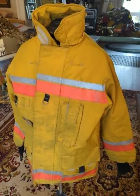 Vintage Retired Firefighter Turnout JACKET FIRE COAT USED Size 46 Regular  • $160