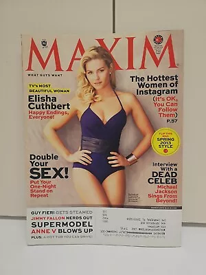 March 2013 Maxim #181 Elisha Cuthbert Hottest Women On Instagram + Joanna Krupa • $2.99