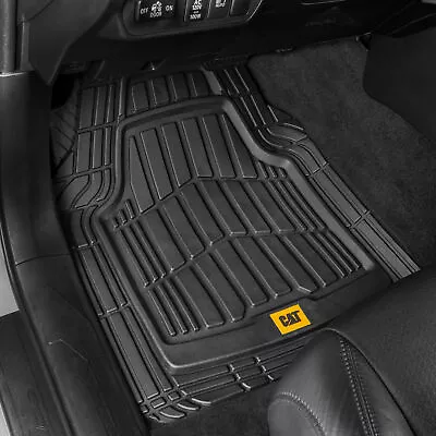 CAT®  4pc All Weather Floor Mats & Cargo Set - Black Tough Rubber Deep Channel • $44.99