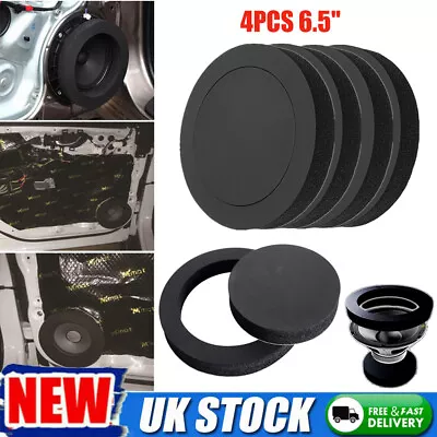 £10.99 • Buy 4PCS 6.5  Car Door Speaker Enhancer Ring Shock Vibration Absorbing Foam Pad Kit