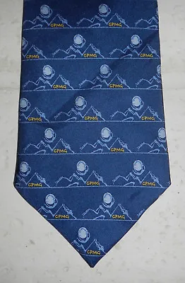 Josh Bach Custom CPMG Logo Blue 100% Silk Mens Novelty Necktie Tie • $8.92