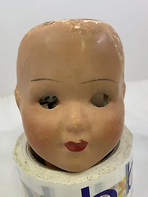 Paper Mache Doll Head M Mark Antique 1910s-30s • $20.25