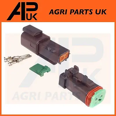 2 Pin Male Female Plug Set Working Light Wiring Harness Work Lamp Socket For JCB • £5.99