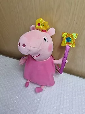 Peppa Pig Fairy Princess Small Plushie Toy Cuddly Toy With Crown Wings And Wand • £4.99