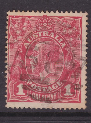 $6.53 • Buy KGV 1d Carmine Red SINGLE WMK SCARCE BARRED NUMERAL 587 COBDEN POSTMARK (LF61.5)