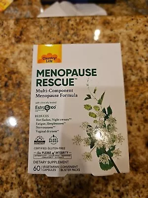 Country Life Menopause Rescue 60 Cap Hot Flashes Night Sweats Vaginal Dryness • $24.95