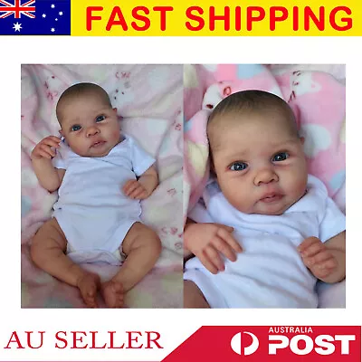 50cm Reborn Cloth Baby Doll Newborn Real Lifelike Soft Full Body Newborn Gift AU • $129.69