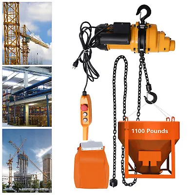 1/2Ton Electric Chain Hoist 1100Lb 13Ft Lifting Chain Wired Remote Control  • $410