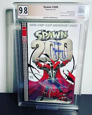 SPAWN #200 Todd McFarlane COVER A LOW PRINT PGX 9.8 Signed By Todd McFarlane ￼ • $400