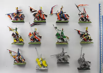 12 BRETONNIAN KNIGHTS OF THE REALM Plastic Mounted Army Warhammer 1990s 73 • £11.50