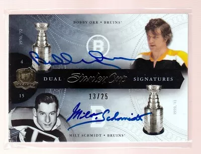 2011-12 Upper Deck The Cup Bobby Orr 13/25 Milt Schmidt Dual Auto Signed • $96.33