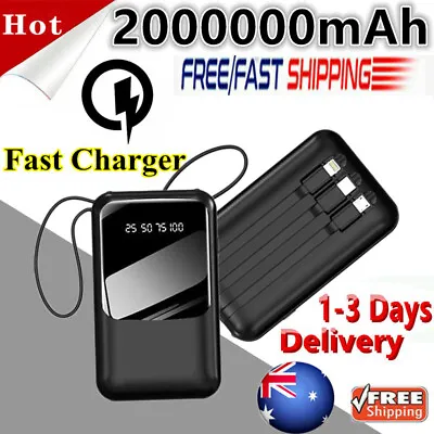 $19.99 • Buy Portable Power Bank 2000000mAh Mini Battery Charger External Fast Charging