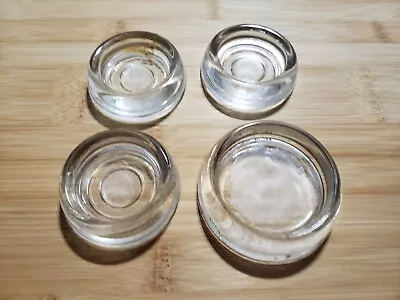 Vintage Set Of 4 Clear Glass Furniture Coasters  • $1.49