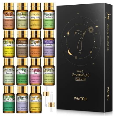 £13.99 • Buy Pure Essential Oils 15pcs Gift Set Natural Plant Aroma Essential Oil Diffuser UK