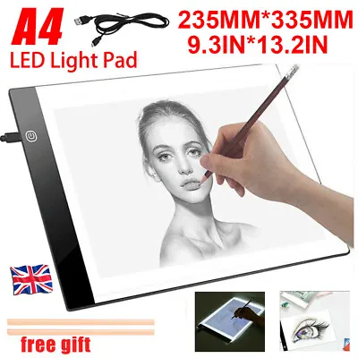 A4 LED Drawing Copy Board Light Box Tracing & Ultra-thin Pad Diamond Painting • £8.99