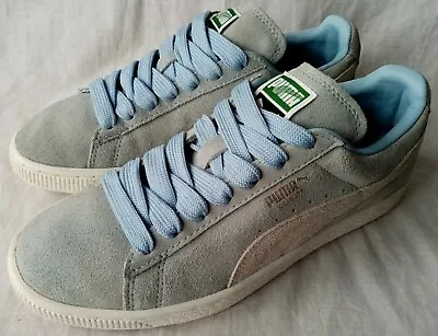 £20 • Buy Puma Suede Size 5/38 Baby Blue Suede Lace Up Trainers Vgc Free P&p