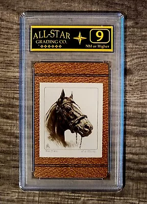 Vintage 1945 MAN O' WAR Horse Racing Graded ASG NM 9 Single Playing Card  • $24.95