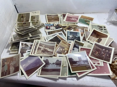 $24.99 • Buy 120+ Lot Vtg 1960s Photos Snapshots Americana Cars Kids Christmas Military