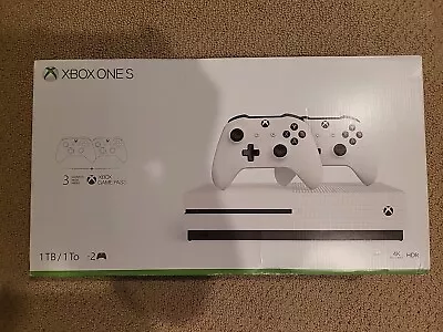 Xbox One S 1TB Console - White. With 2 Controllers • $200