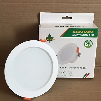 Ecolume 12w LED Downlight With Built In Driver - 120mm Dia - 6500k Colour • £6.99