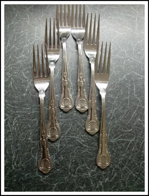 £7.50 • Buy Vintage  Set Of 6 X Kings Pattern Forks 7 Flat