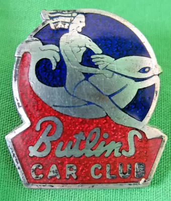 Rare Old Vintage J R GAUNT 1960's Butlins CAR CLUB Enamel Pin Badge • $24.40