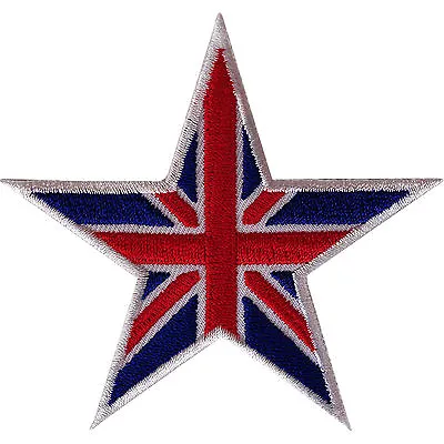 £2.79 • Buy UK Flag Star Patch Embroidered Iron On Sew On Union Jack British Badge Applique