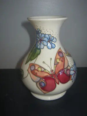 Moorcroft Vase In The Butterfly Design  Circa 1993 ** Boxed ** • $205.30
