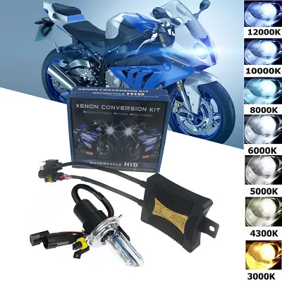 55W HID H4 High Low Motorcycle Motorbike Headlight Bulb Ballast Conversion Kit • $19.92