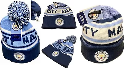 £24.99 • Buy Manchester City Hat Official Man City Beanie Or Pom Bobble Hats Football Gifts