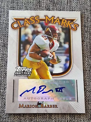 Marion Barber Topps Draft Picks & Prospects DPP Class Marks Autograph RC Cowboys • $7