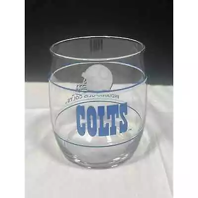 Vintage Indianapolis Colts NFL Rocks Stemless Glass Cup Football • $14.95