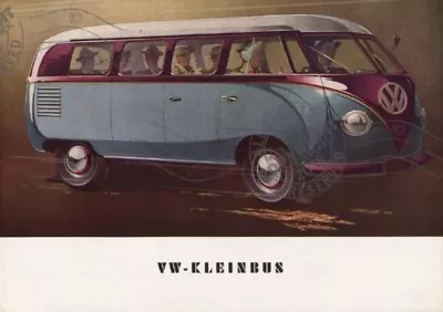 Volkswagenwerk GMBH (1951 1952) KLEINBUS Brochure VW Volkswagen Tour Bus Catalog • $40