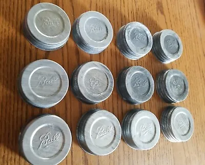 Vintage Lot Of 12 Zinc Ball Regular Mouth Mason Jar Canning Lids Porcelain Lined • $39.90