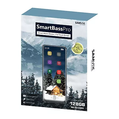 Samvix Smartbass Pro 128GB Touchscreen Bluetooth Kosher MP3 Player Black • $149.99