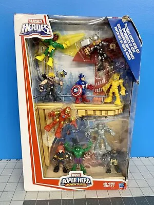 Playskool Marvel Super Hero Adventures Ultimate Hero Set 10 Figures -Damaged Box • $29.93