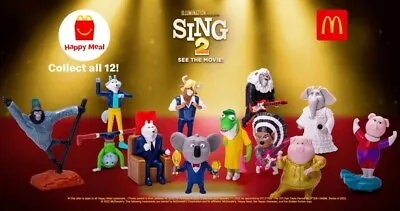 2021 Happy Meal Toys McDonald's Sing 2 Full Set Of 12 All Sealed & Different Mip • $89.99